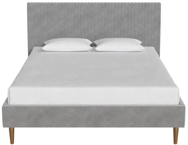 Daphne Velvet Upholstered Bed with Channel Tufted Headboard