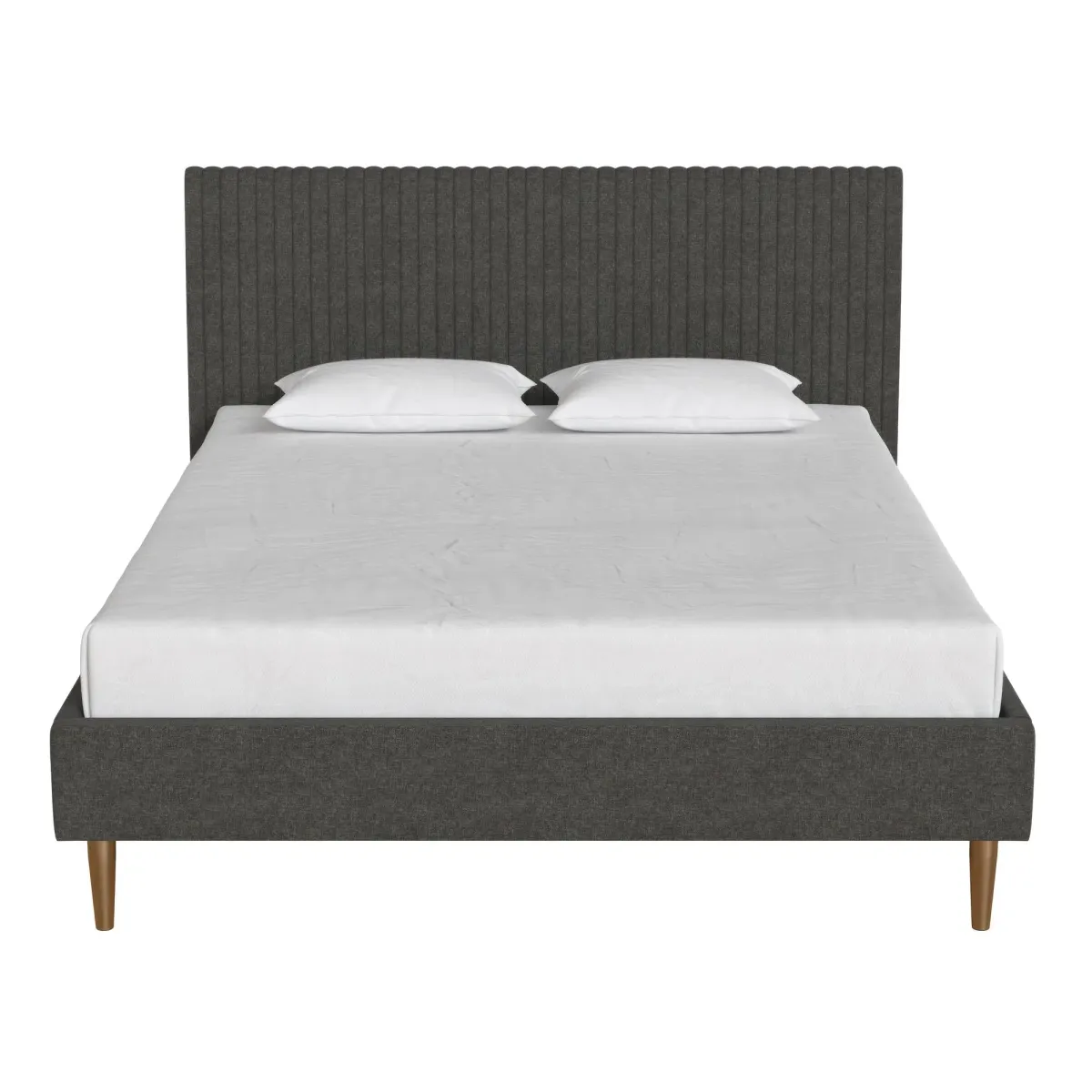 Daphne Velvet Upholstered Bed with Channel Tufted Headboard