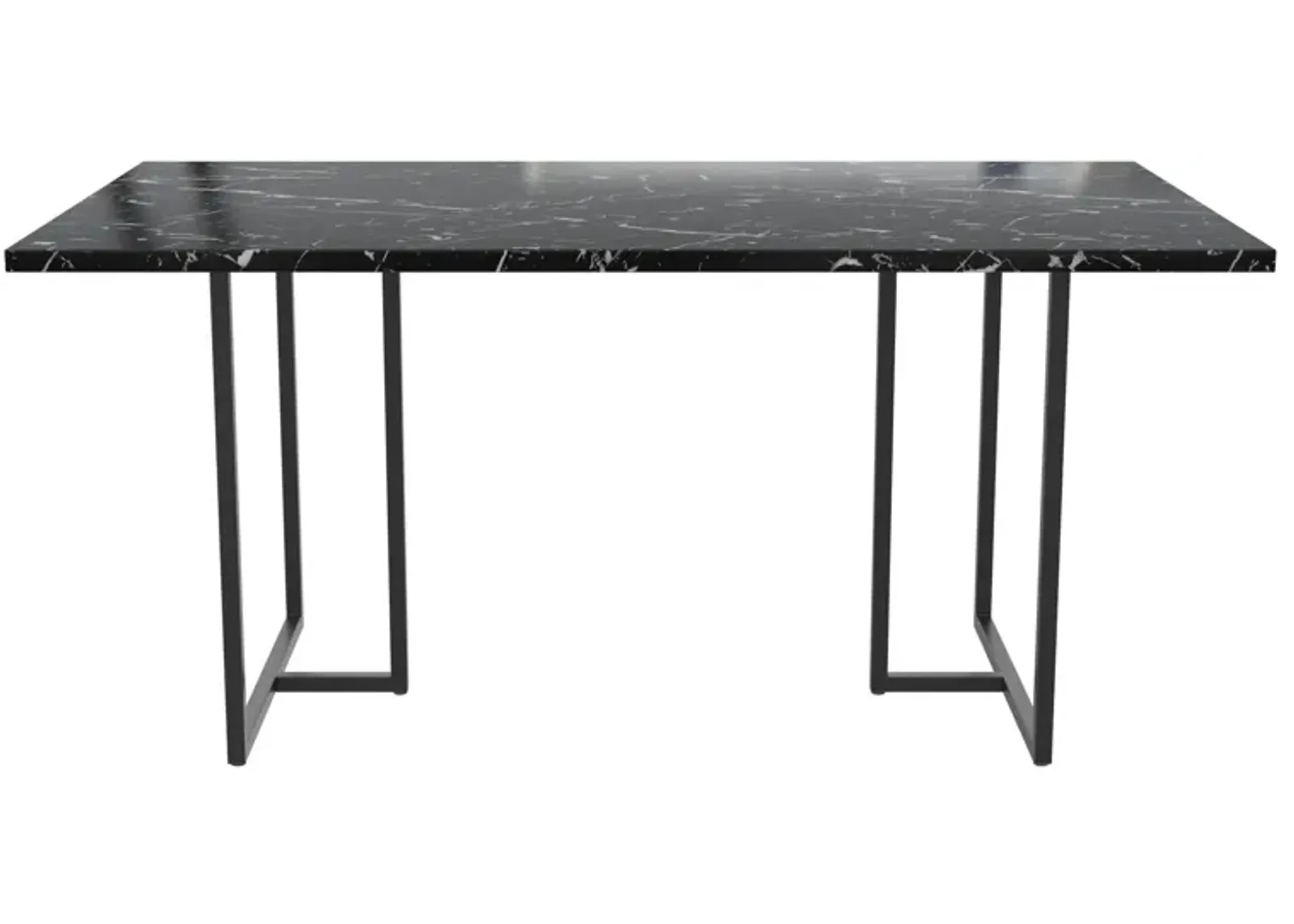 Astor Faux Marble Dining Table with Metal Base, Seats 4