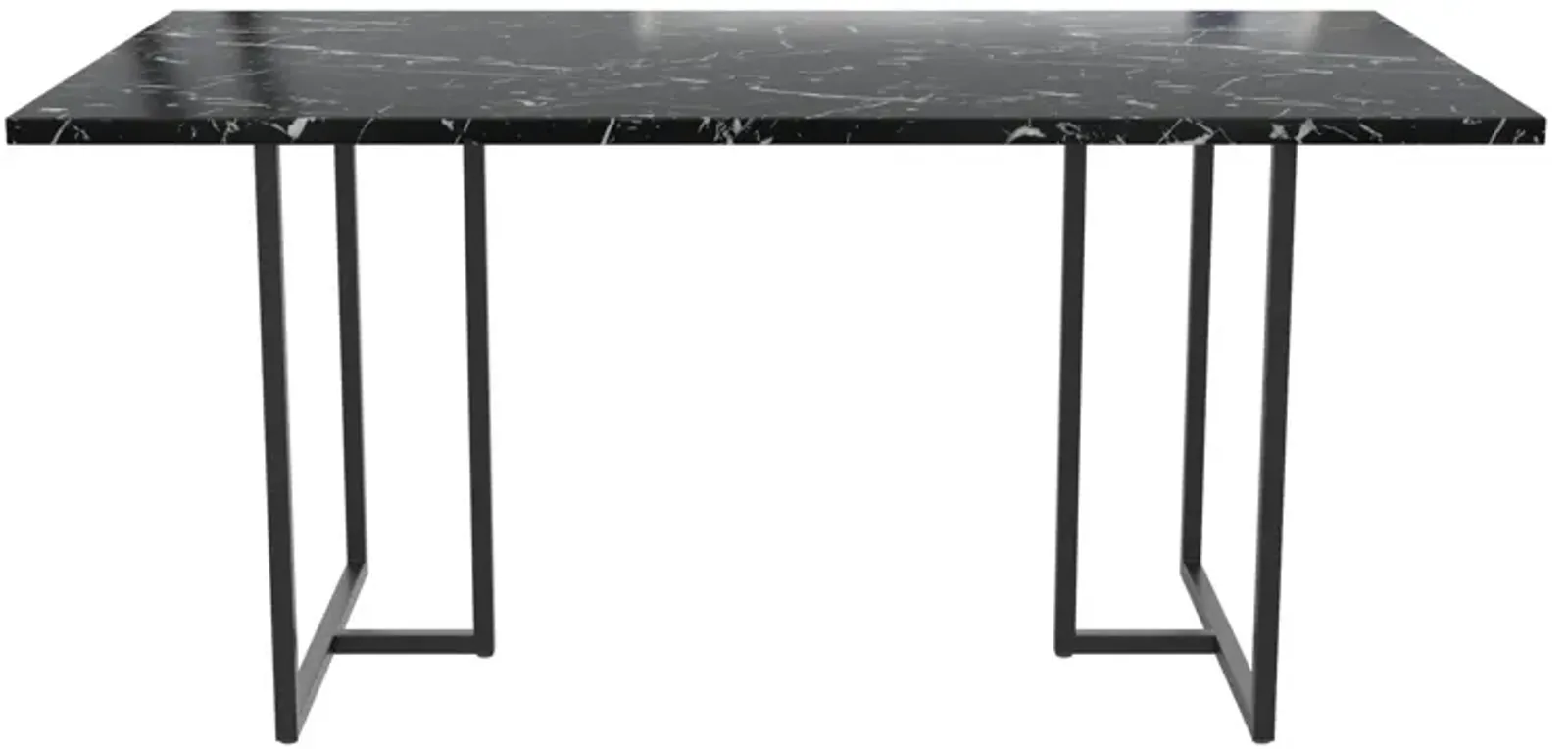 Astor Faux Marble Dining Table with Metal Base, Seats 4