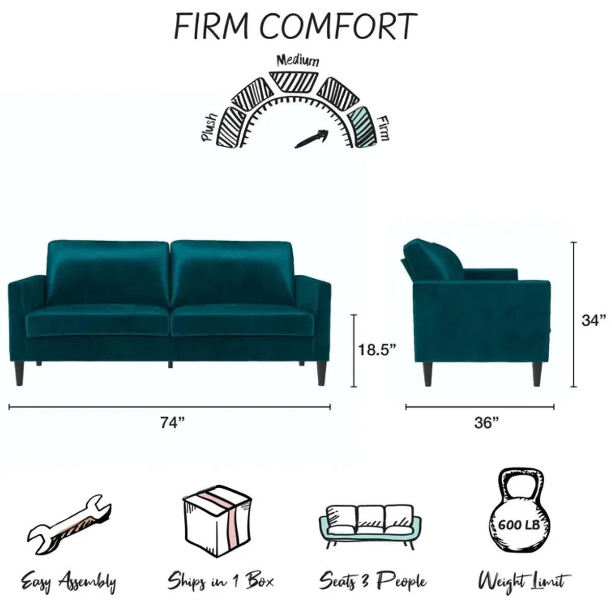 Winston Sofa with Pocket Coils