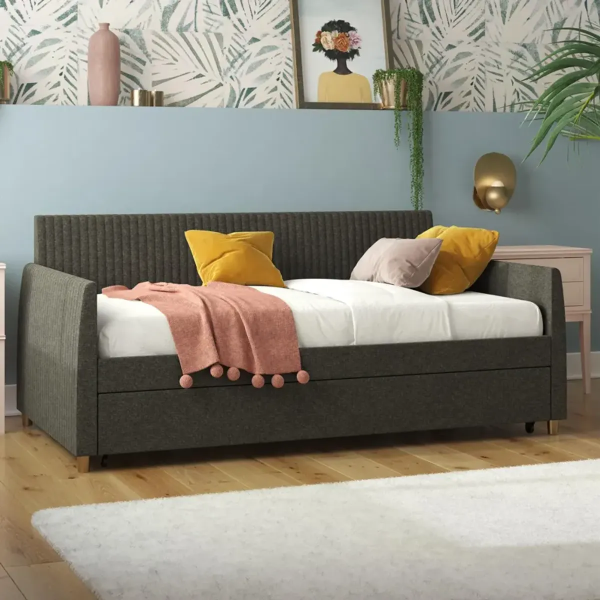 Daphne Upholstered Daybed with Trundle