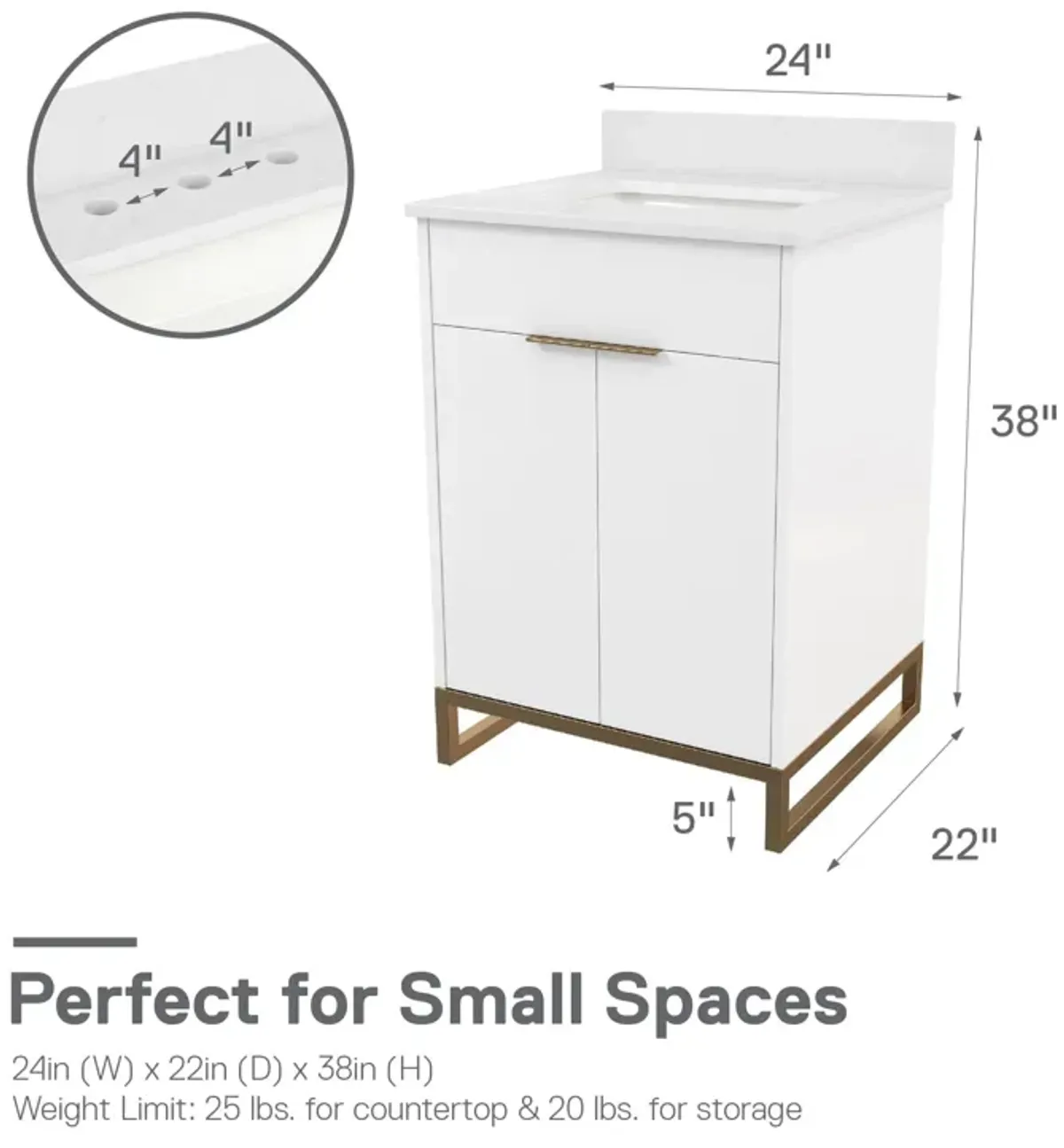 Leona 24 Inch Bathroom Vanity