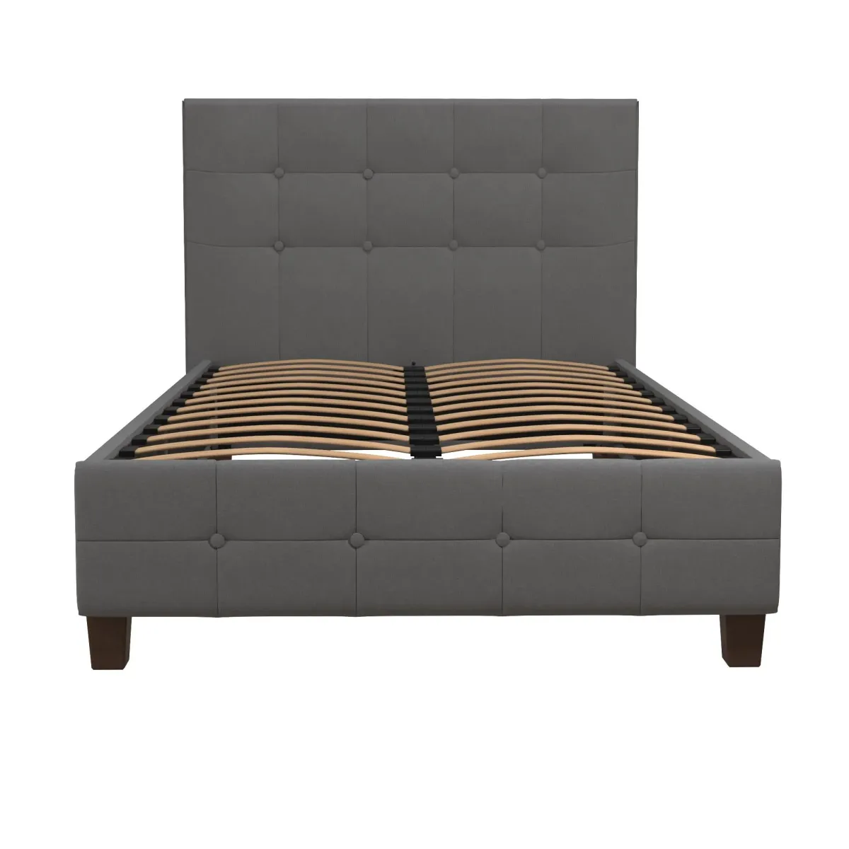 Rose Upholstered Bed with Button Tufted Detail