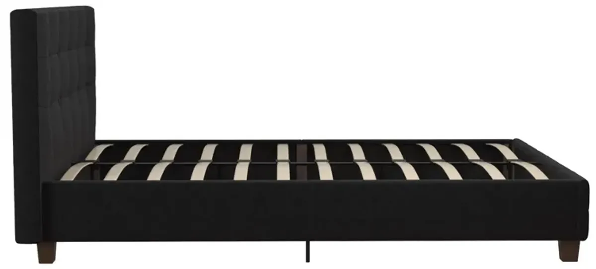 Rose Upholstered Bed with Button Tufted Detail