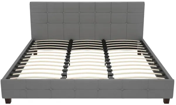 Rose Upholstered Bed with Button Tufted Detail