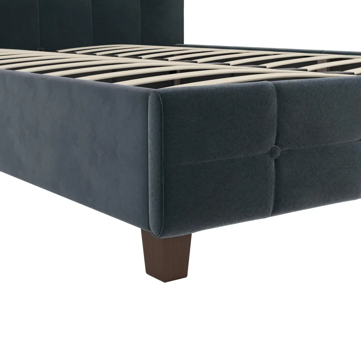 Rose Upholstered Bed with Button Tufted Detail