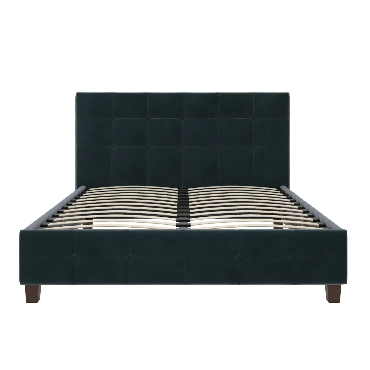 Rose Upholstered Bed with Button Tufted Detail