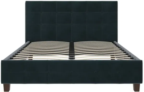 Rose Upholstered Bed with Button Tufted Detail