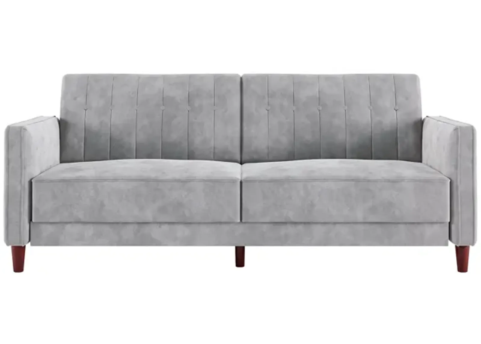 Pin Tufted Transitional Futon with Vertical Stitching and Button Tufting