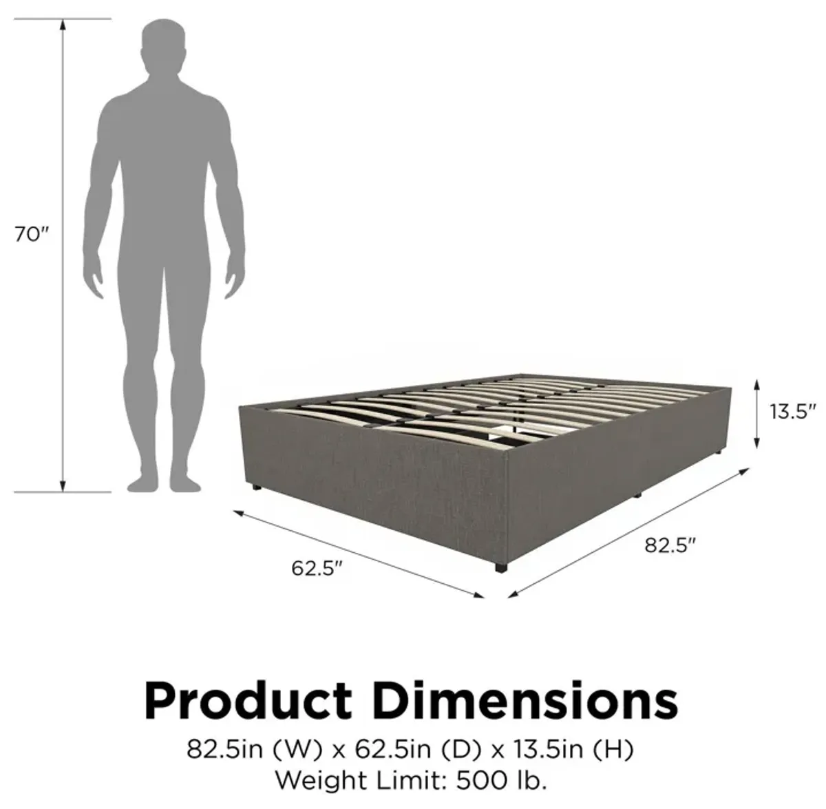 Maven Platform Bed with 2 Storage Drawers