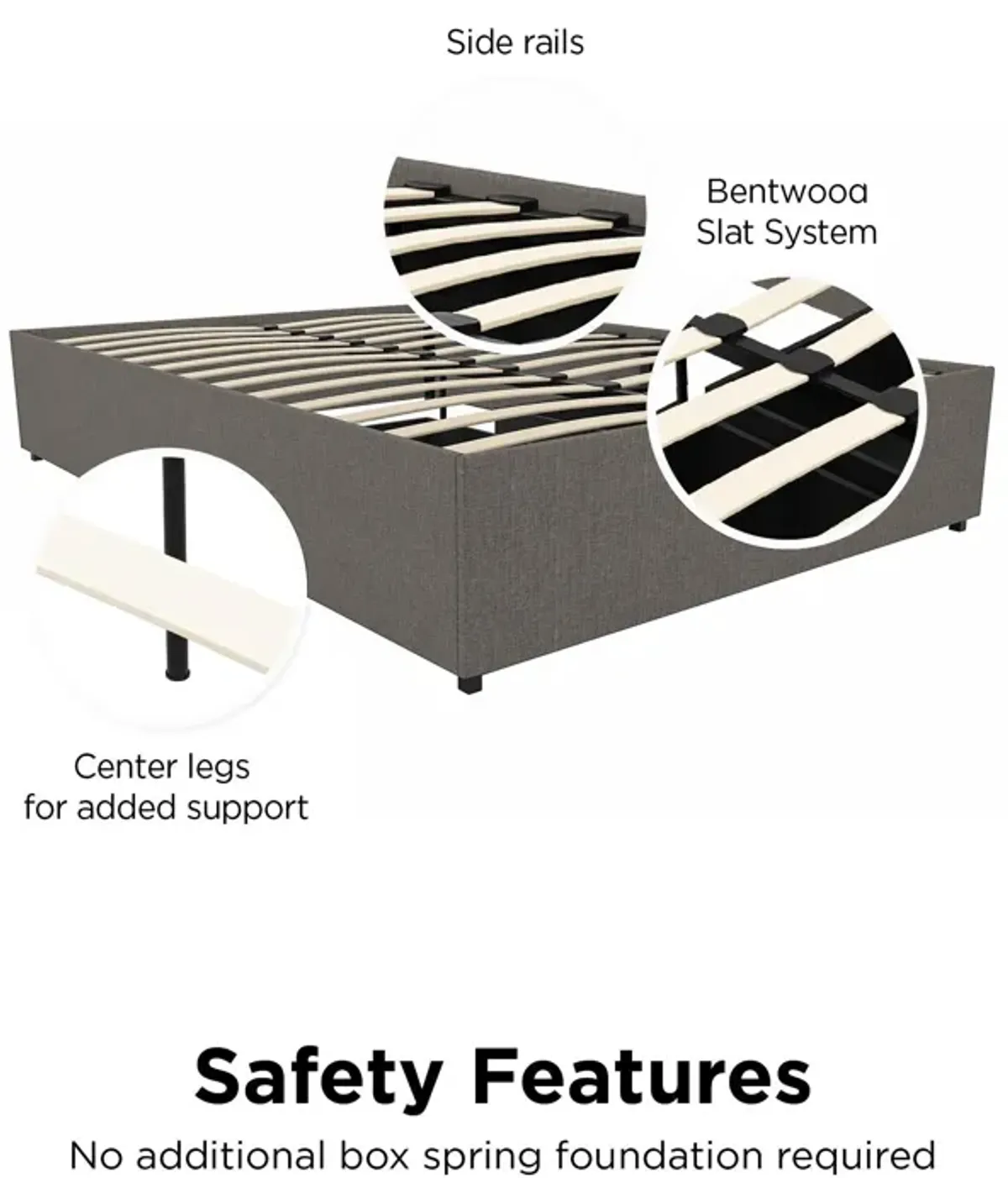 Maven Platform Bed with 2 Storage Drawers