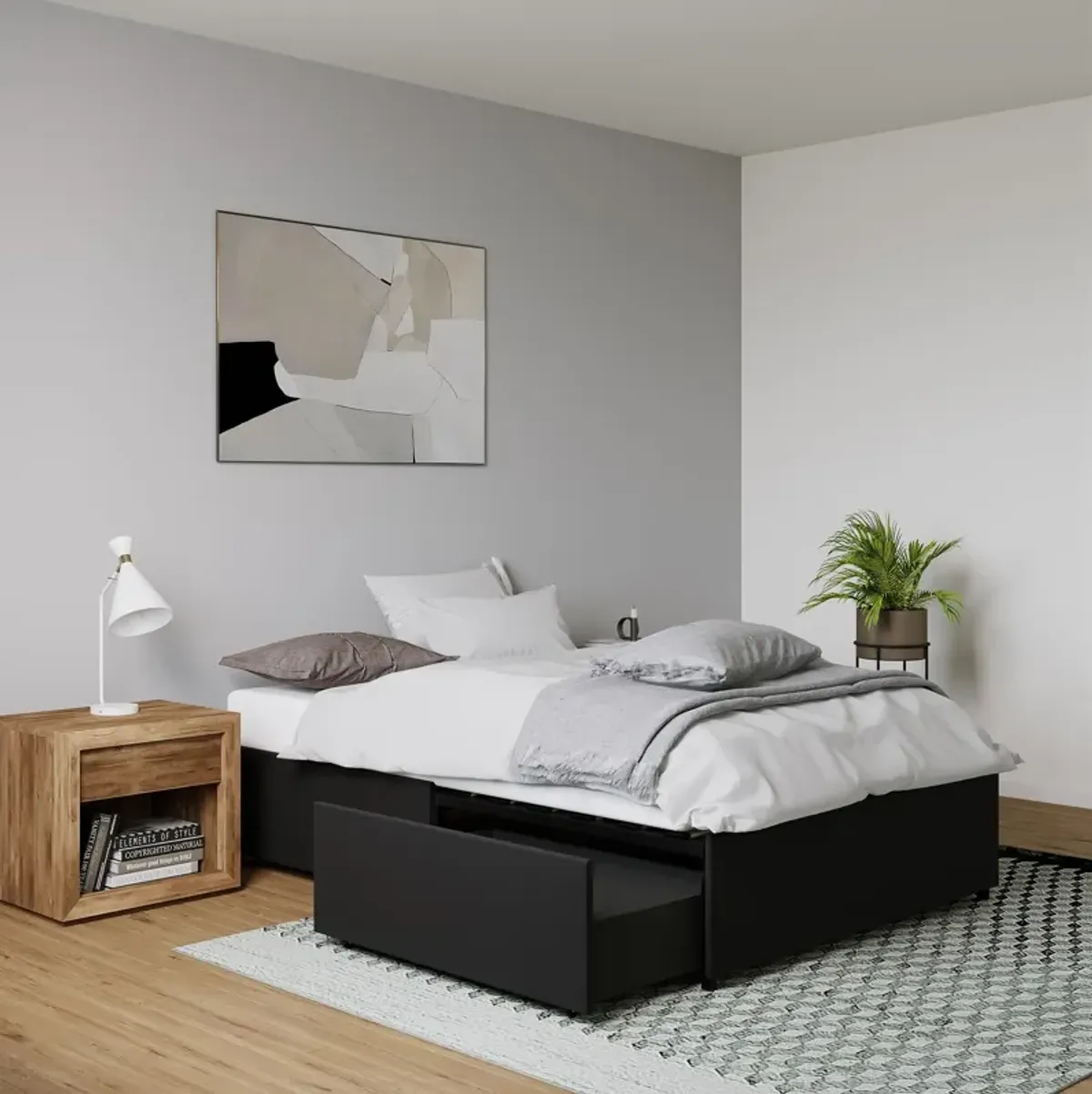 Maven Platform Bed with 2 Storage Drawers