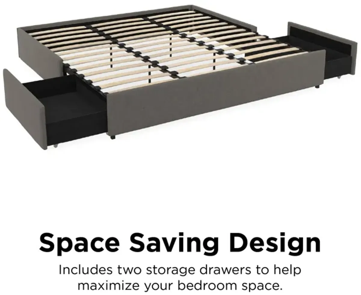 Maven Platform Bed with 2 Storage Drawers