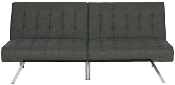 Emily Split-Back Upholstered 2 Seat Convertible Futon