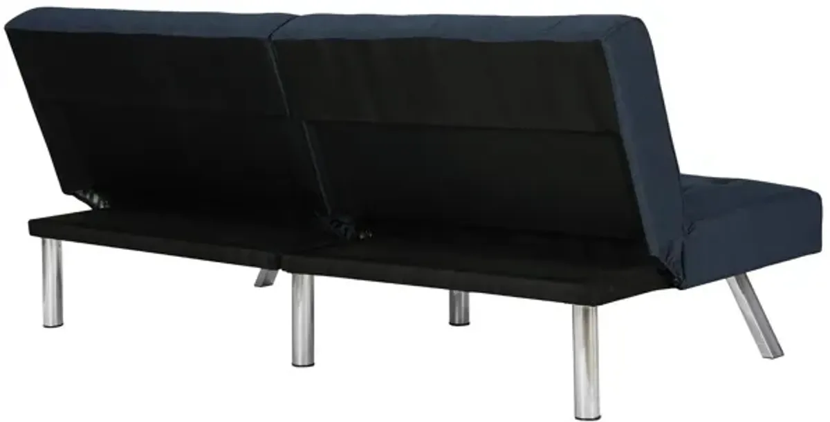 Emily Split-Back Upholstered 2 Seat Convertible Futon