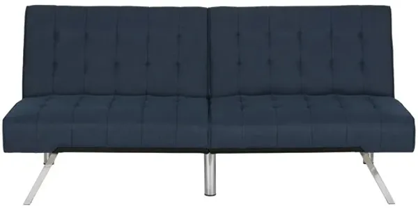 Emily Split-Back Upholstered 2 Seat Convertible Futon