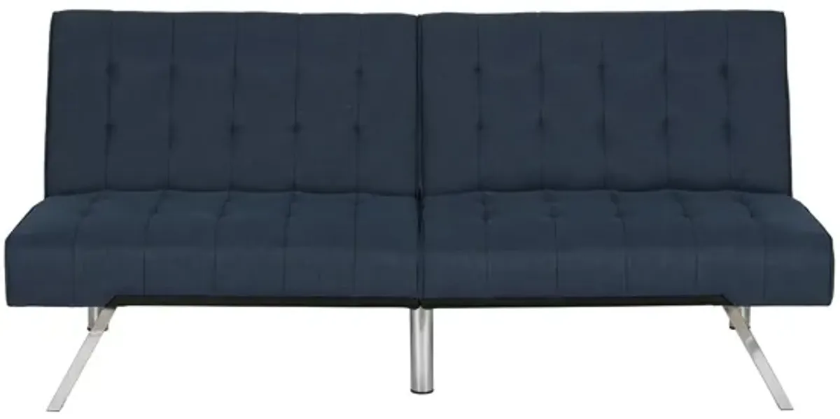 Emily Split-Back Upholstered 2 Seat Convertible Futon