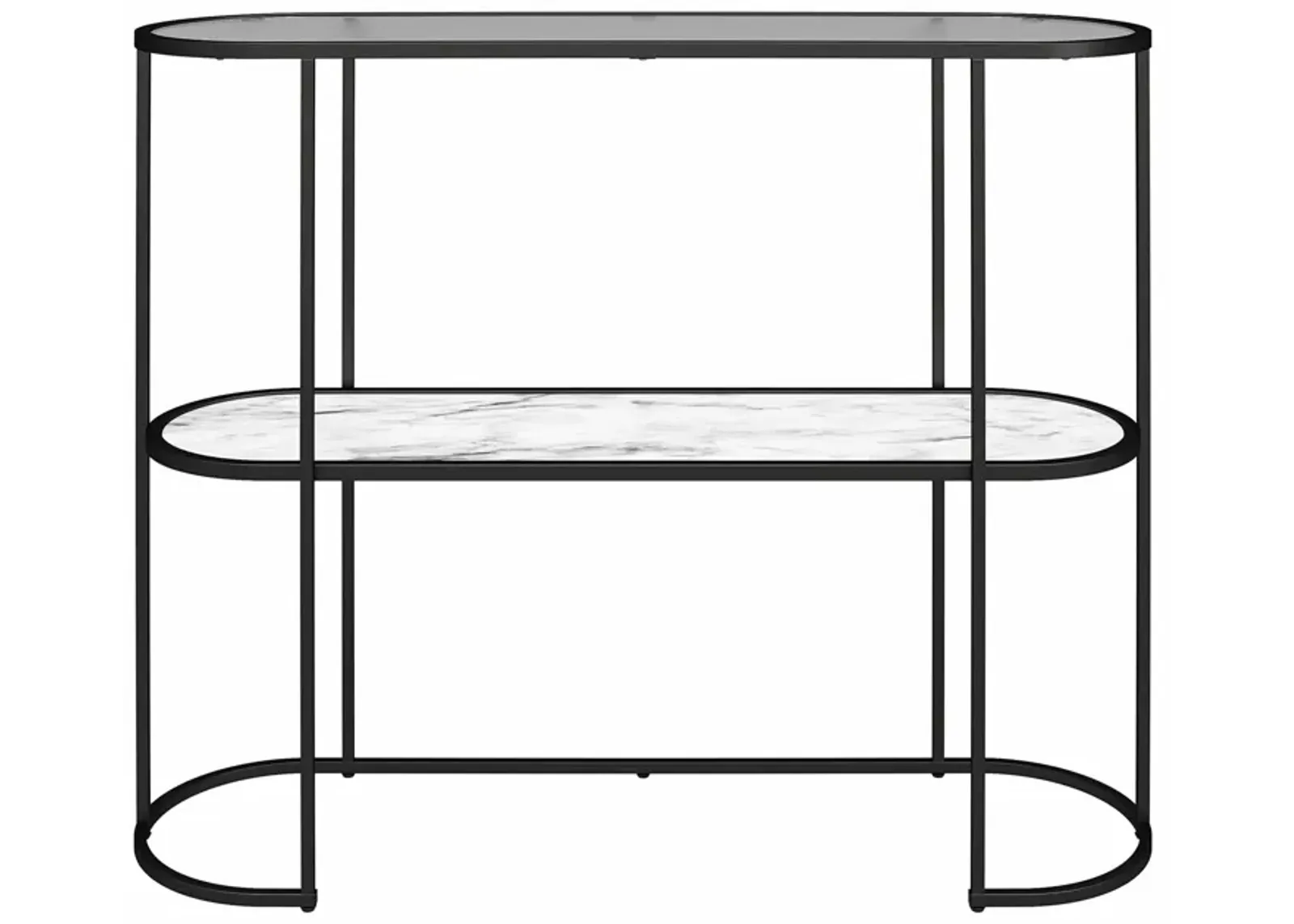 Moon Phases Console Table with Marble/Glass