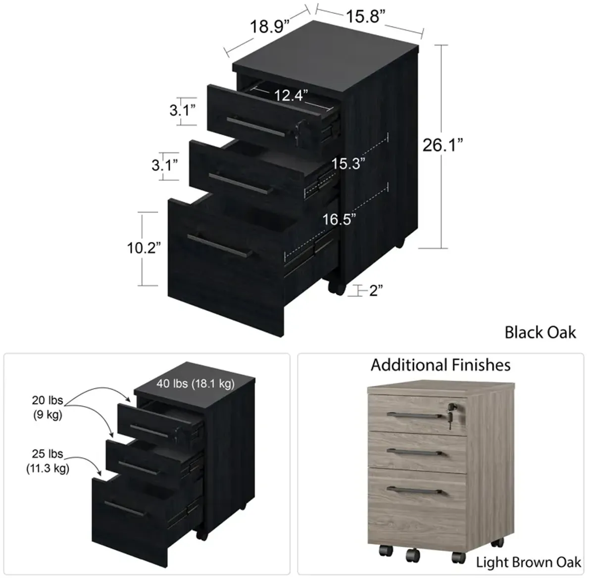 Parkside Mobile File Cabinet