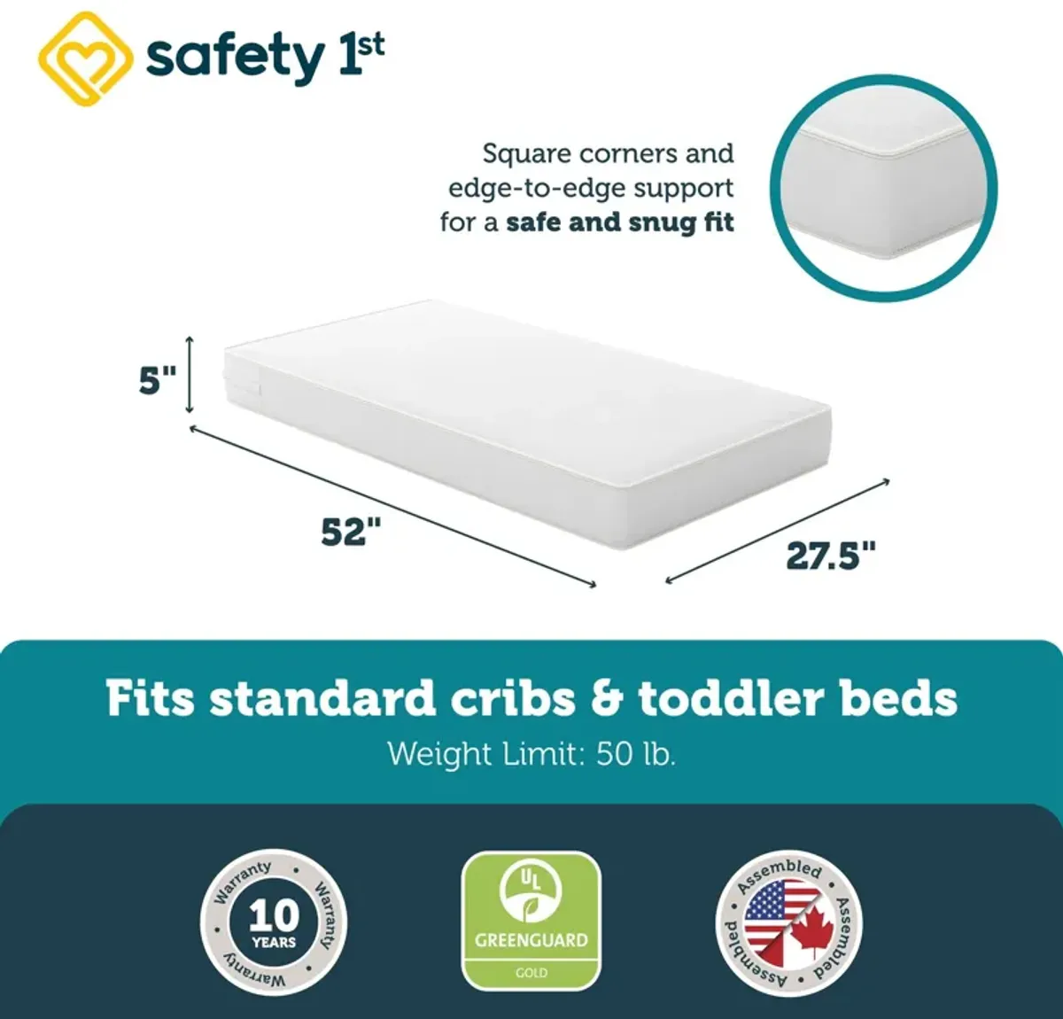 Heavenly Dreams Crib and Toddler Bed Mattress