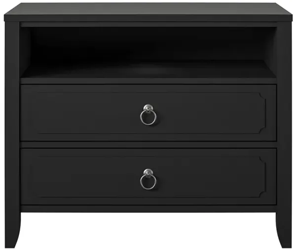 Her Majesty 2 Drawer Nightstand with 1 Open Cubby and 2 Drawers