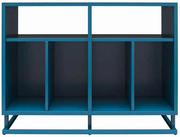 Regal Double Wide Record Station with 6 Open Cubbies