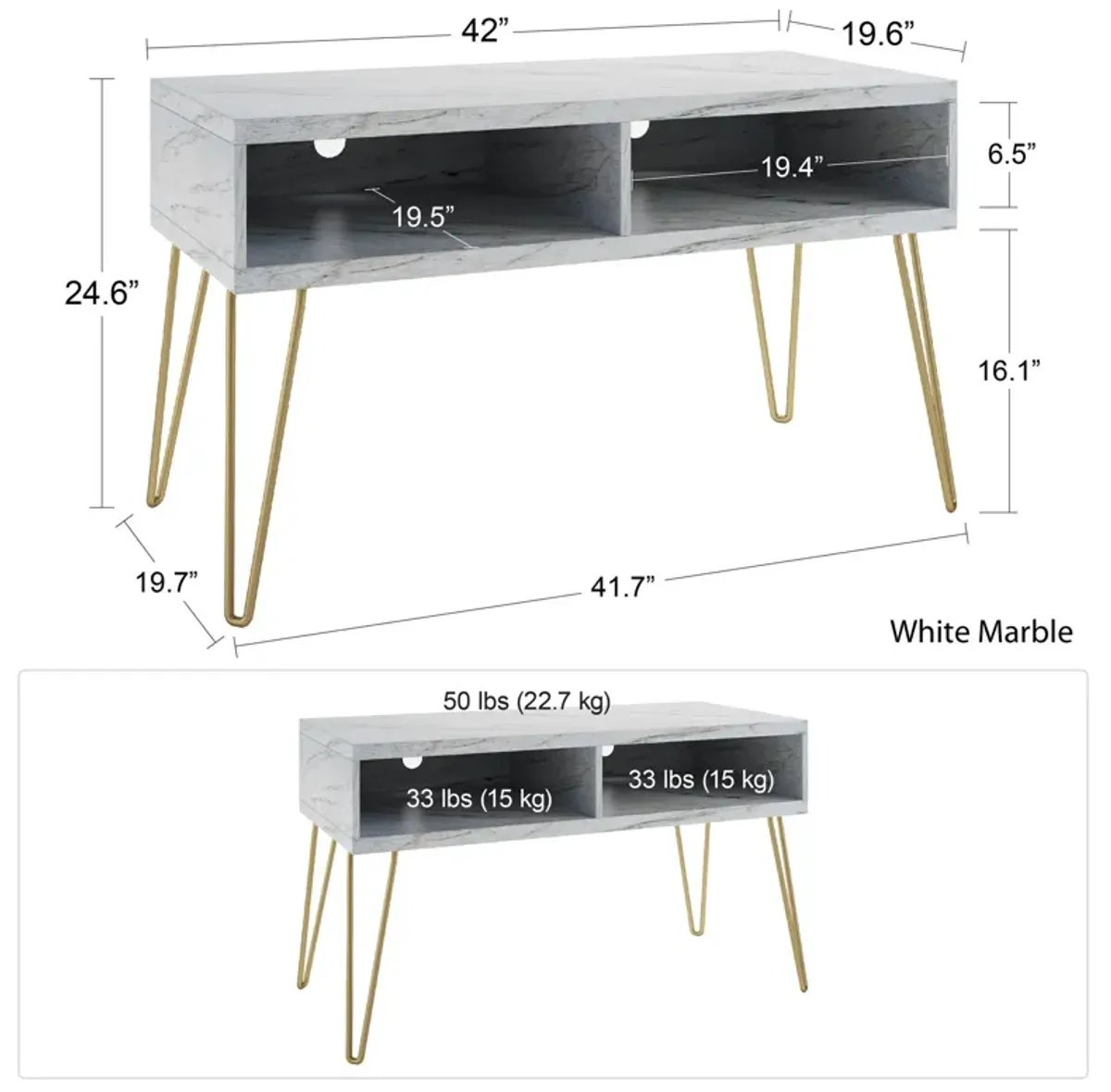 Athena TV Stand for TVs up to 42 Inches