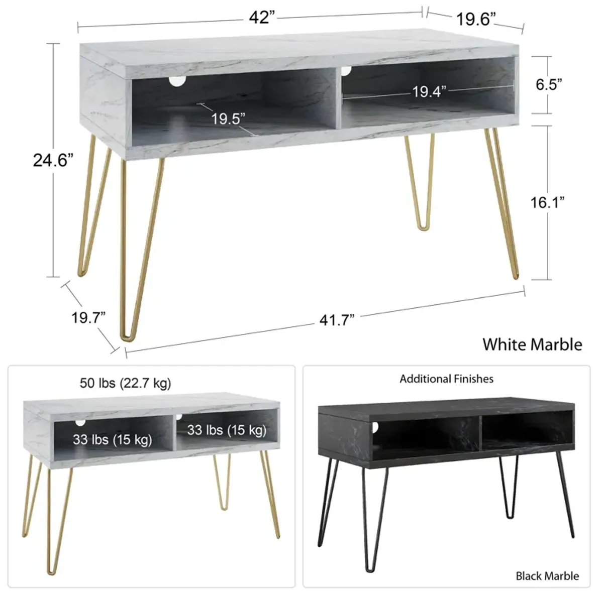 Athena TV Stand for TVs up to 42 Inches