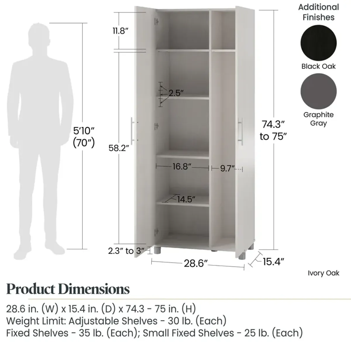 Camberly Tall Asymmetrical Cabinet