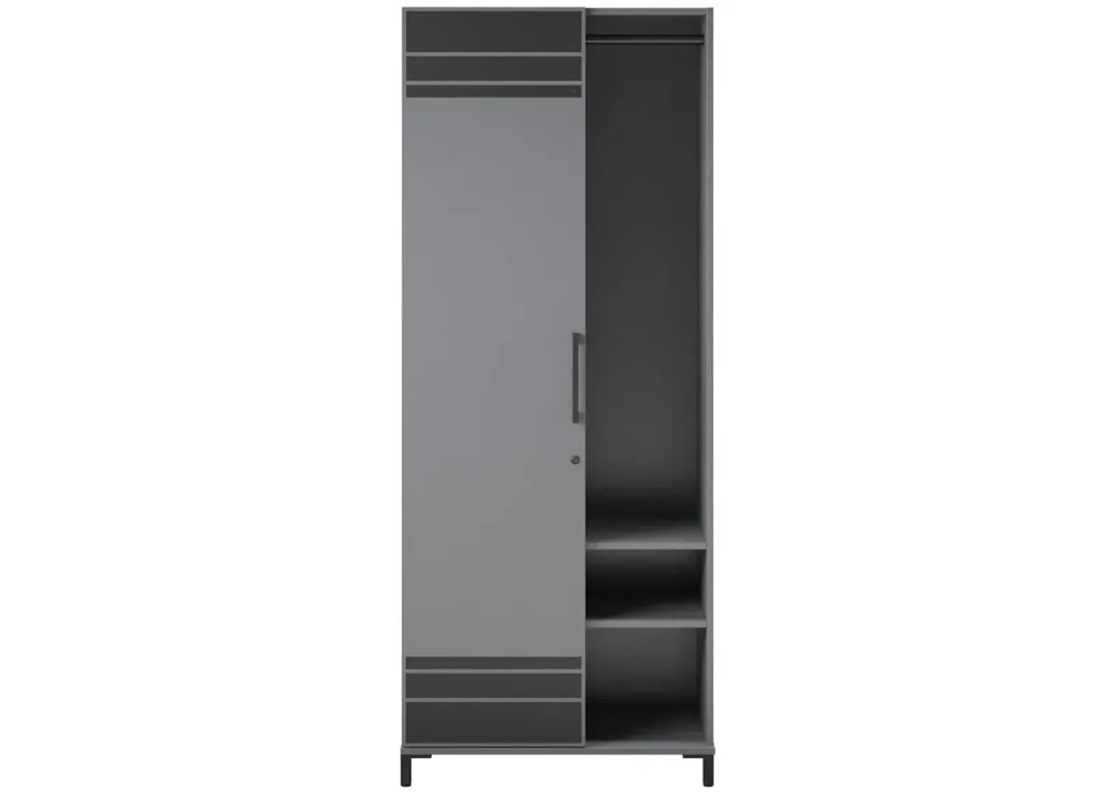 Shelby Tall Garage Cabinet with 1 Door & Hanging Rod