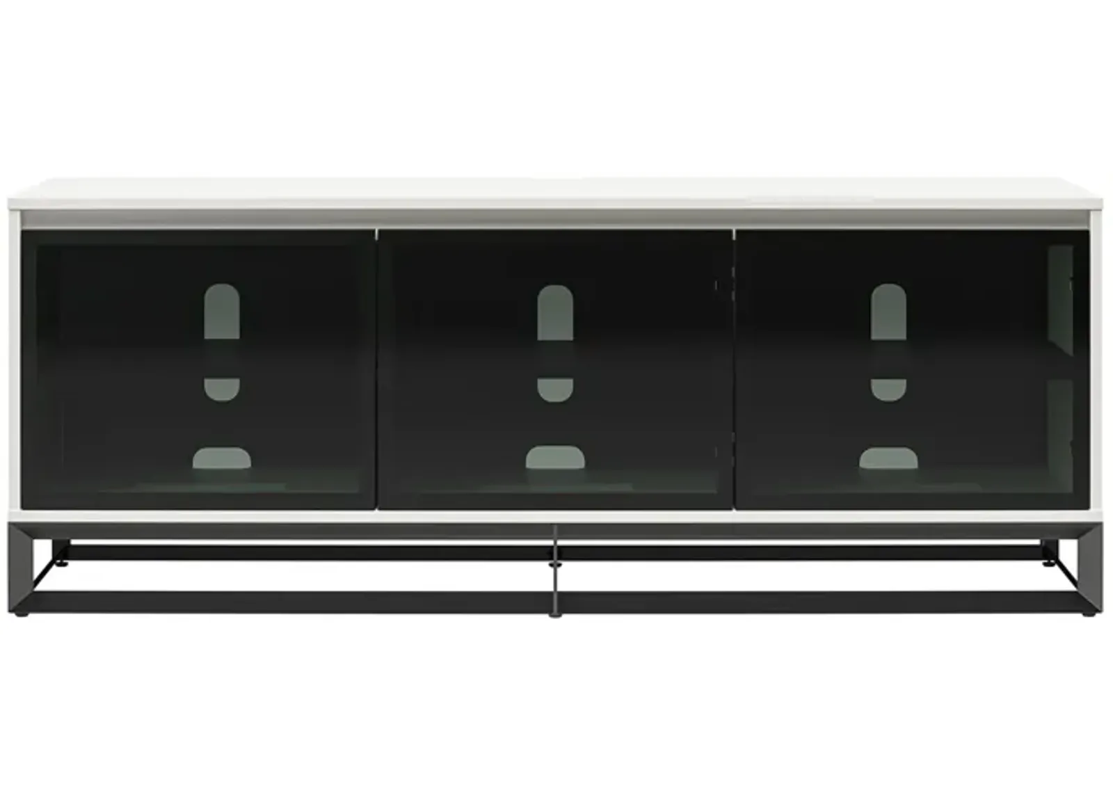 68 Inch Media Console with Beveled Steel Base for TVs up to 77 Inches