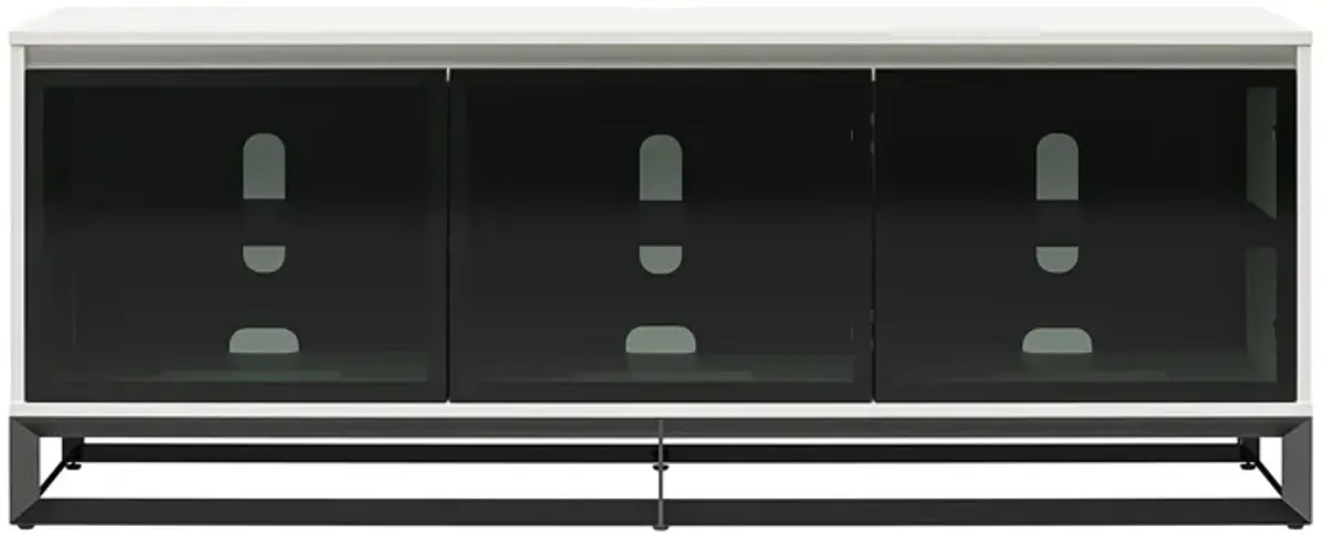 68 Inch Media Console with Beveled Steel Base for TVs up to 77 Inches