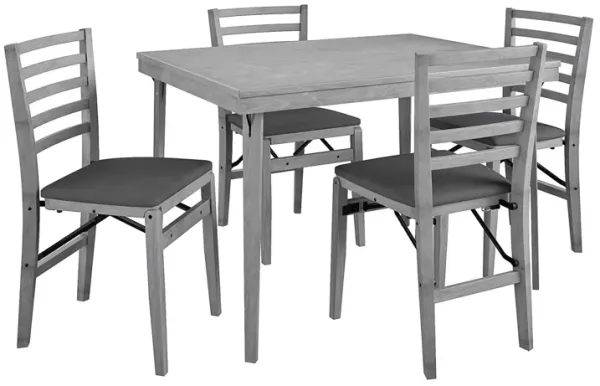 5-Piece Wood Folding Dining Set