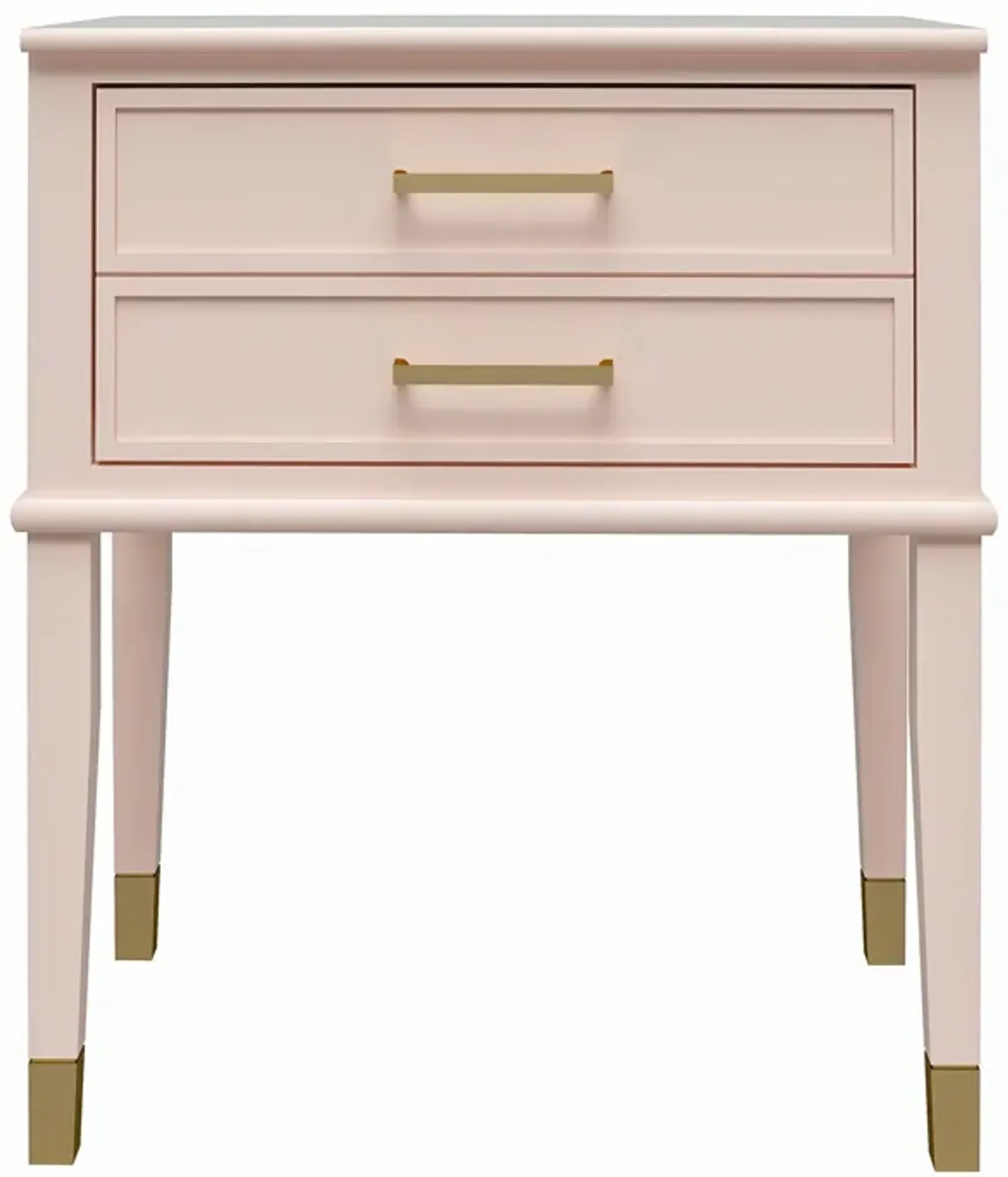 Westerleigh 2 Drawer Nightstand with Gold Accents