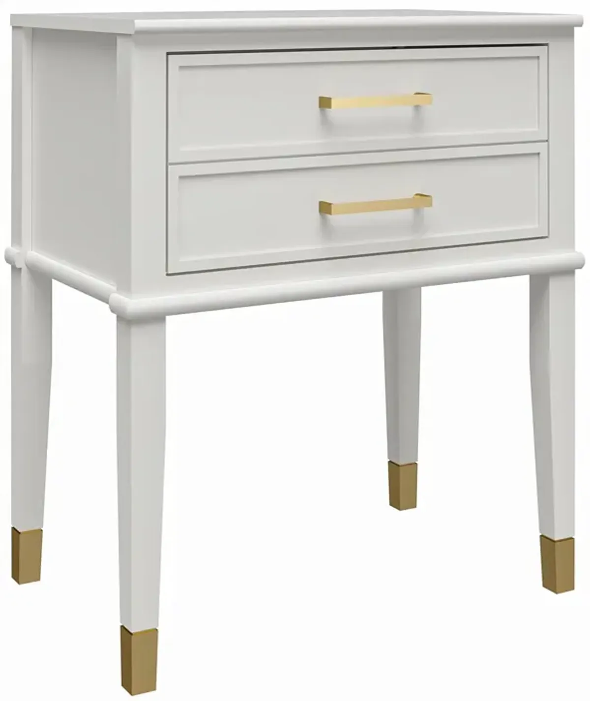 Westerleigh 2 Drawer Nightstand with Gold Accents