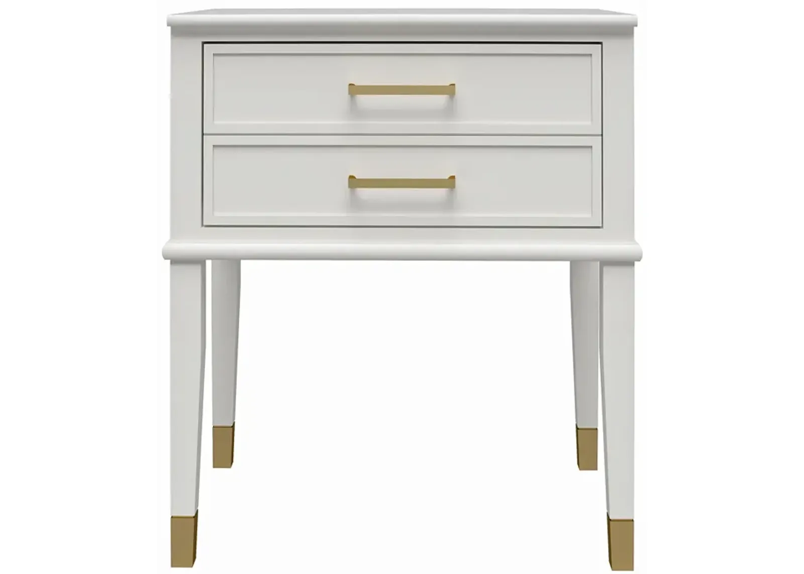 Westerleigh 2 Drawer Nightstand with Gold Accents