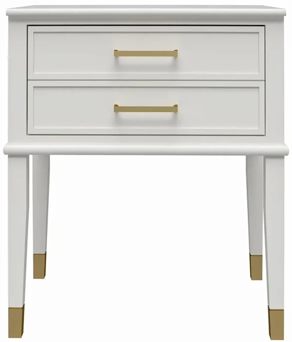 Westerleigh 2 Drawer Nightstand with Gold Accents