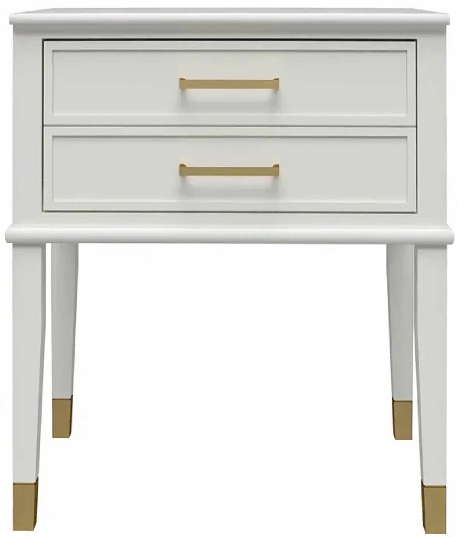 Westerleigh 2 Drawer Nightstand with Gold Accents