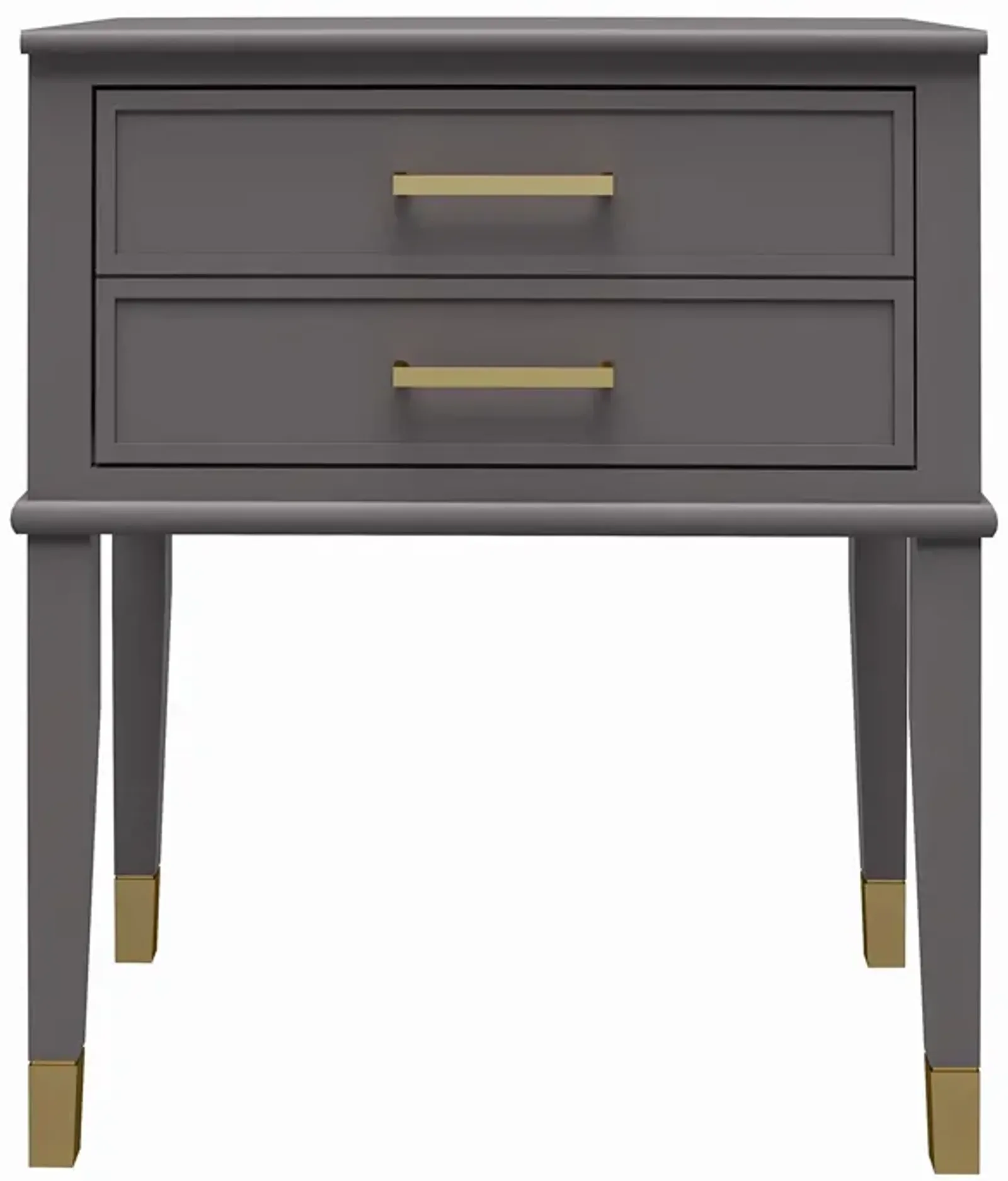 Westerleigh 2 Drawer Nightstand with Gold Accents