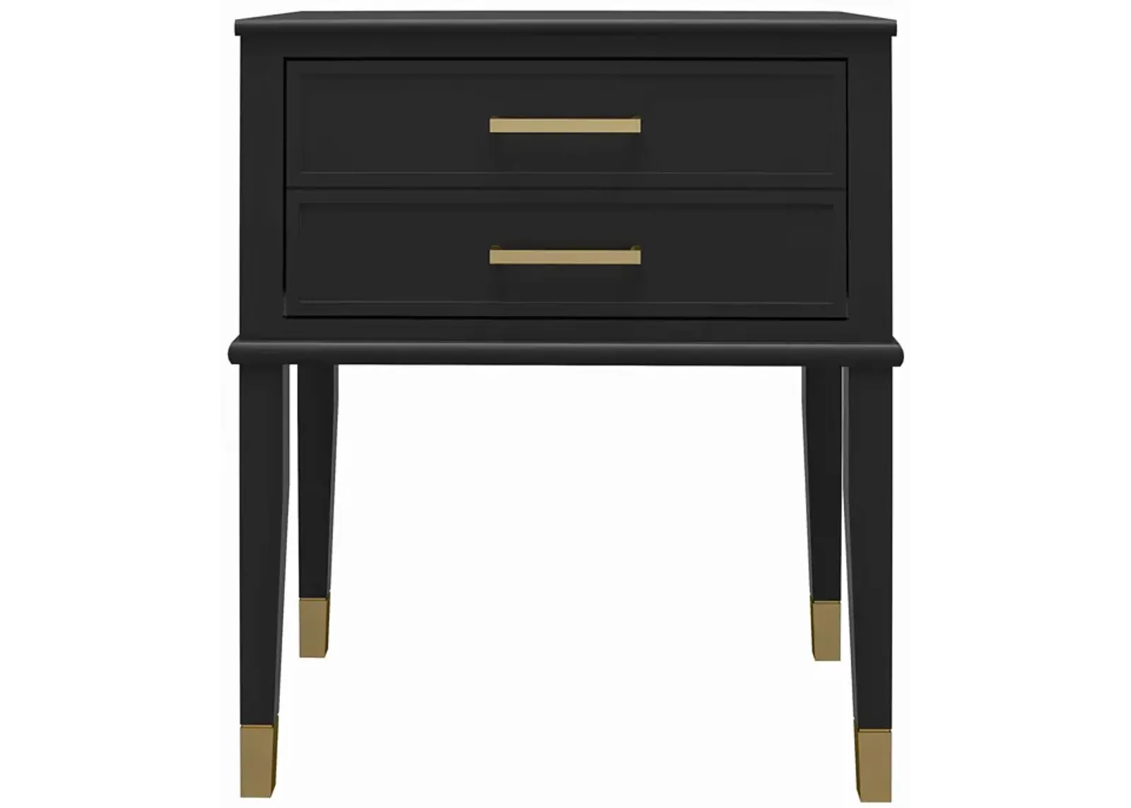 Westerleigh 2 Drawer Nightstand with Gold Accents