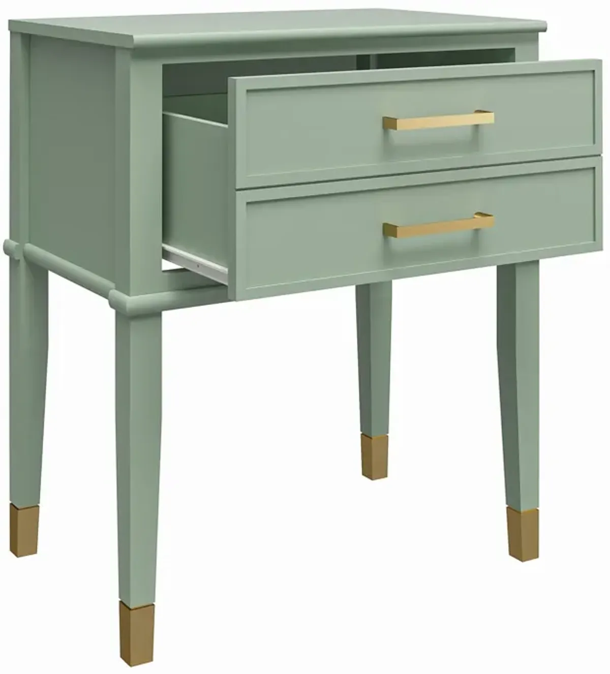 Westerleigh 2 Drawer Nightstand with Gold Accents