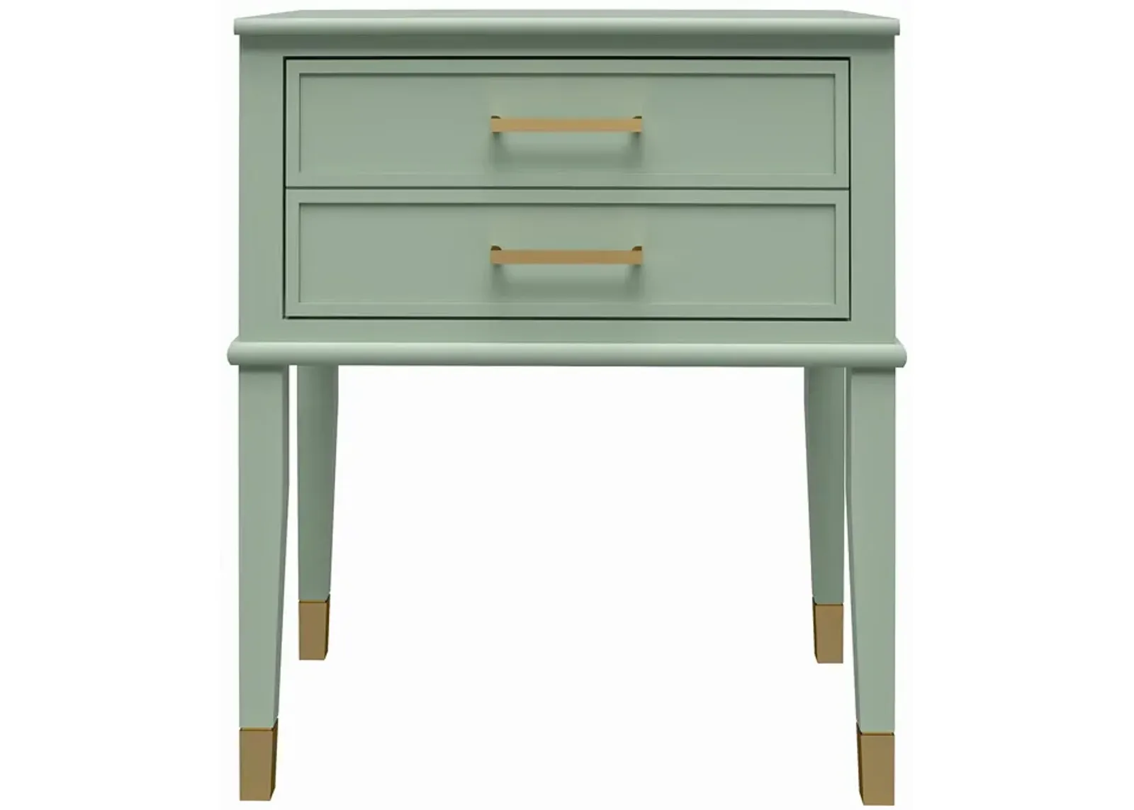 Westerleigh 2 Drawer Nightstand with Gold Accents