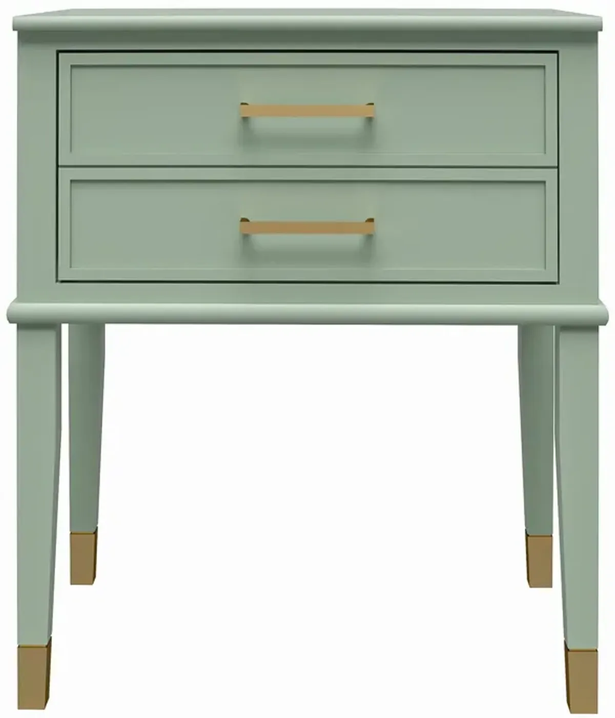 Westerleigh 2 Drawer Nightstand with Gold Accents