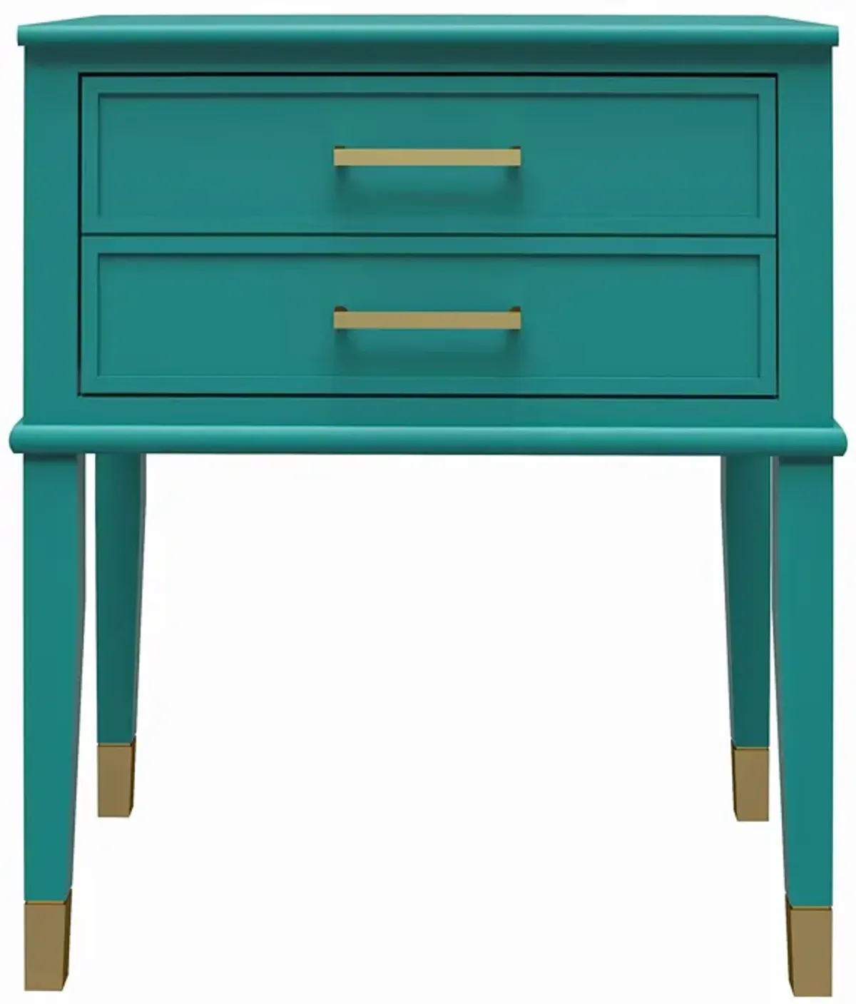 Westerleigh 2 Drawer Nightstand with Gold Accents