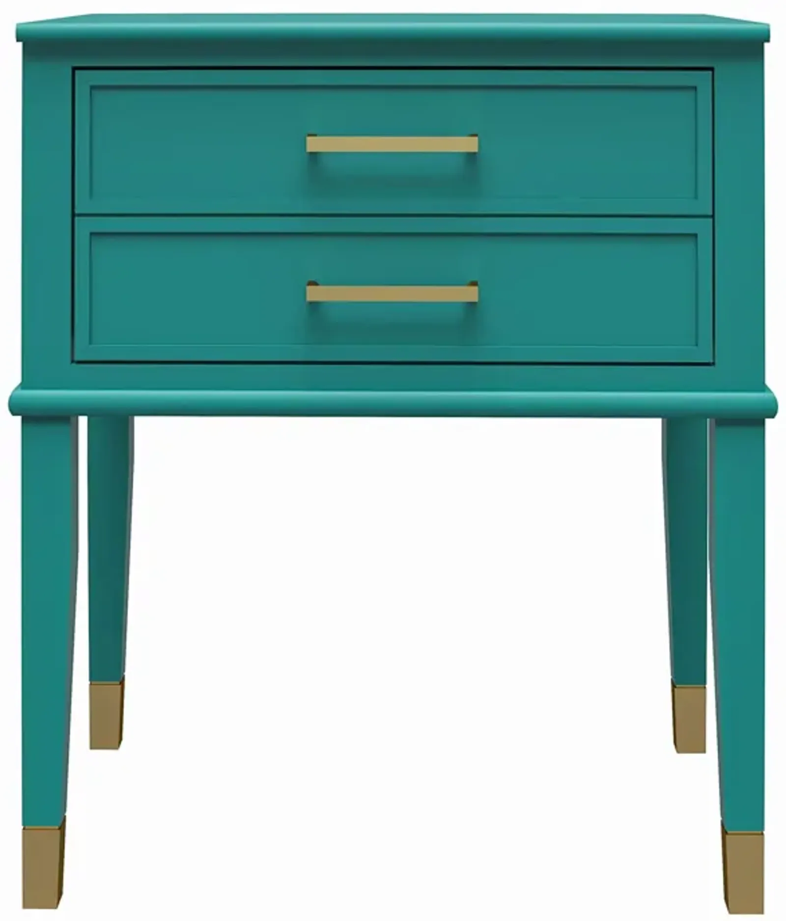 Westerleigh 2 Drawer Nightstand with Gold Accents