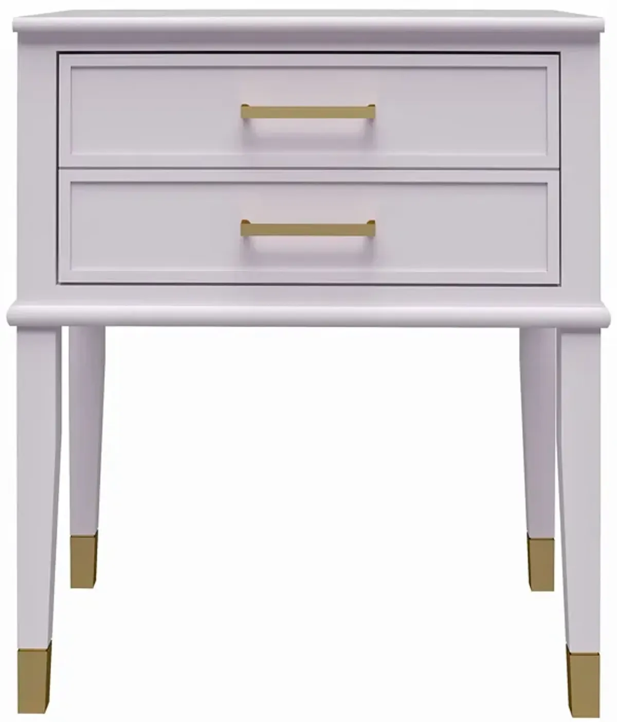 Westerleigh 2 Drawer Nightstand with Gold Accents