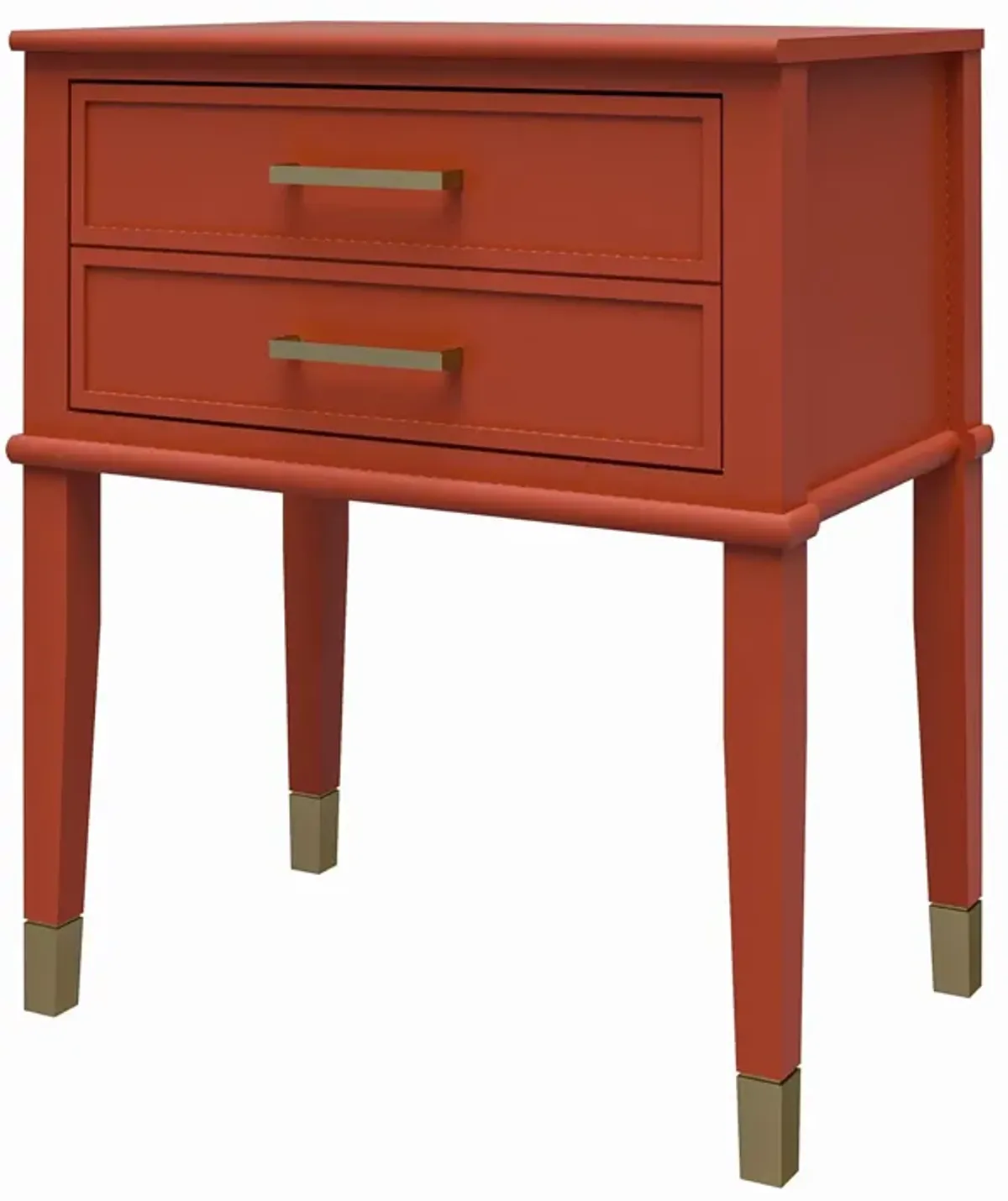 Westerleigh 2 Drawer Nightstand with Gold Accents