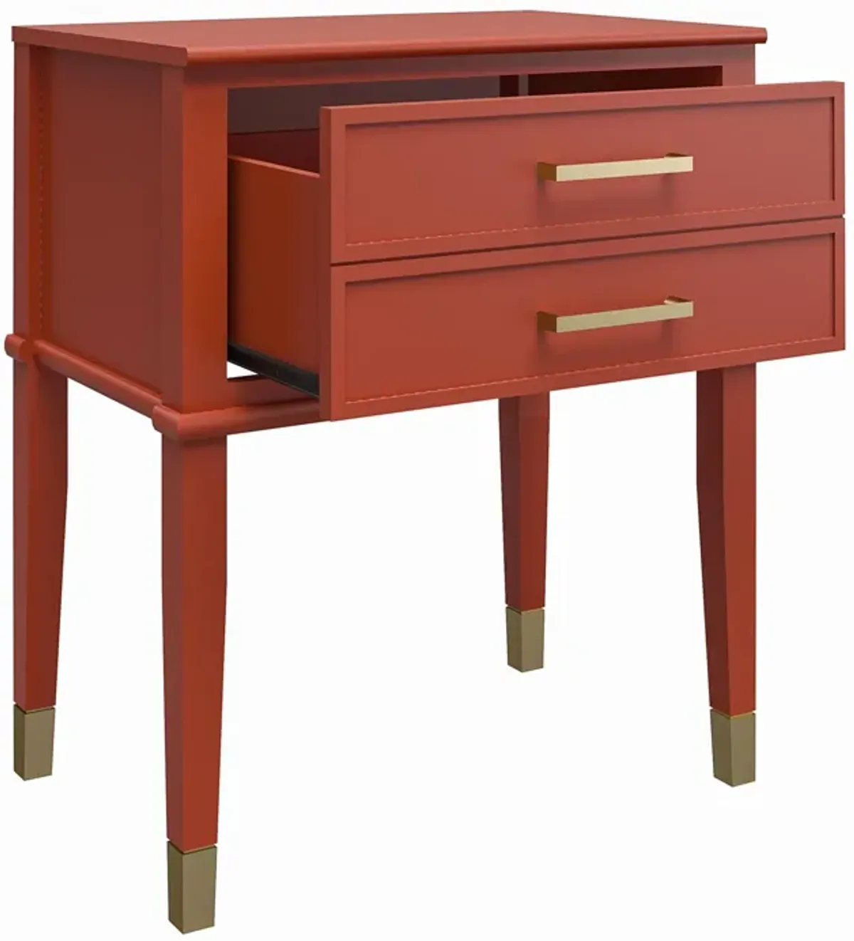 Westerleigh 2 Drawer Nightstand with Gold Accents