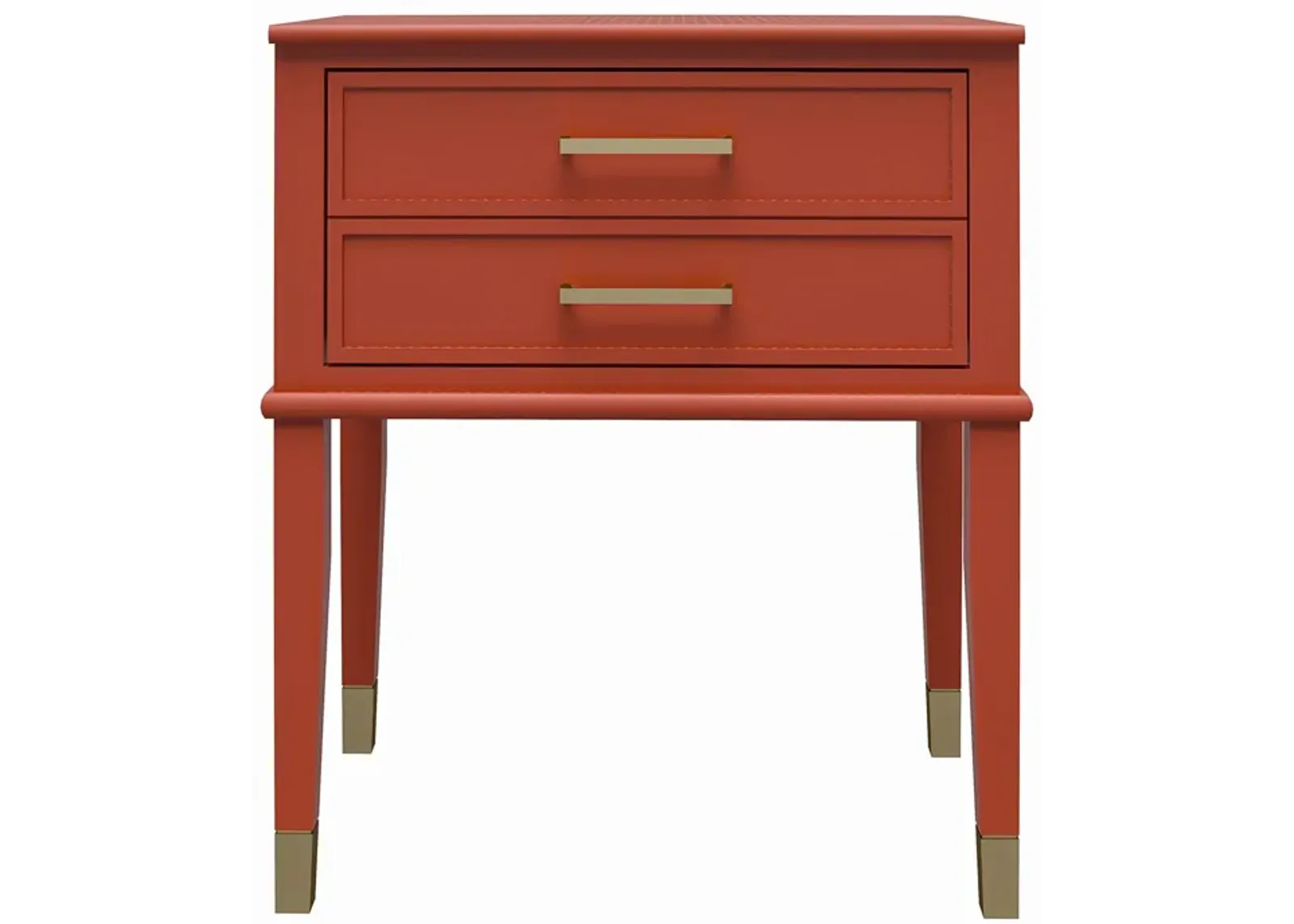 Westerleigh 2 Drawer Nightstand with Gold Accents